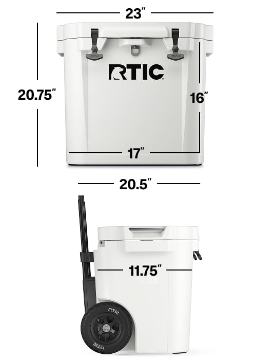 45 QT Ultra-Tough Wheeled Cooler